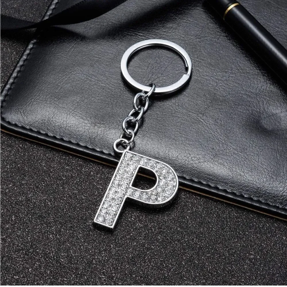 Initials Bedazzled Keychain